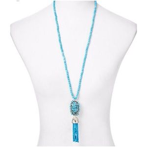 Kendra Scott Tatiana necklace bronze veined turq